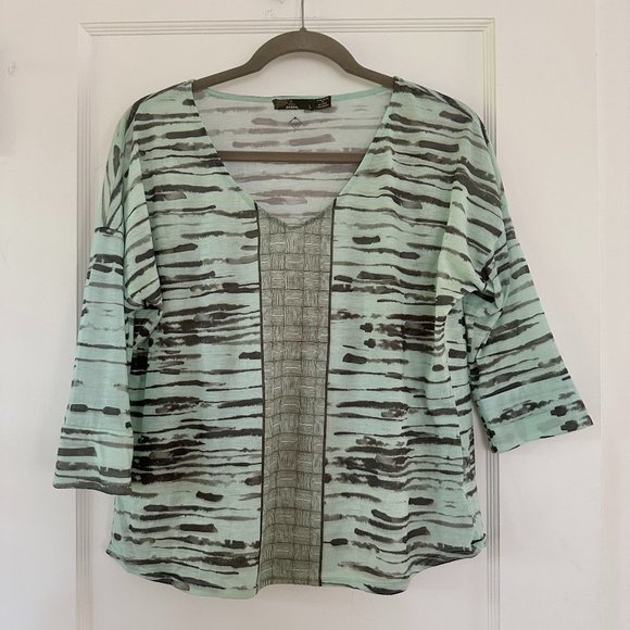 Prana Tops - prAna Womens Aleah Top Lightweight Semi Sheer V Neck 3/4 Sleeve